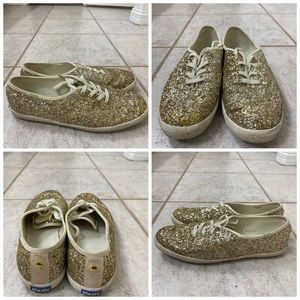 Keds X Kate Spade NY Champion Gold Glitter